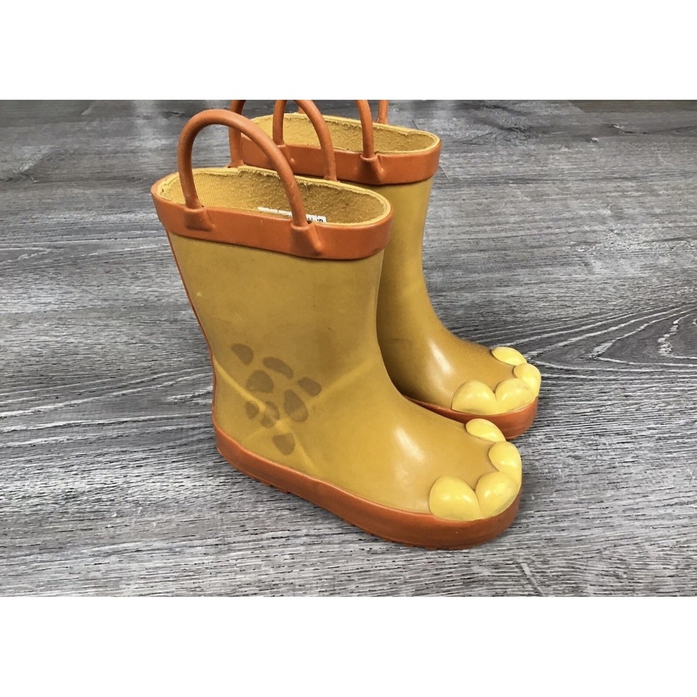 Lion Guard Rain Boots Toddler Size 7 Boot Yellow Orange Kion Disney Store